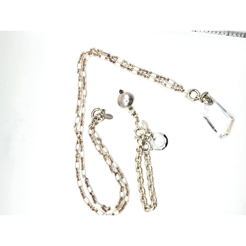 Dorgelo Sterling Chunky Long Necklace and Bracelet Fabulous